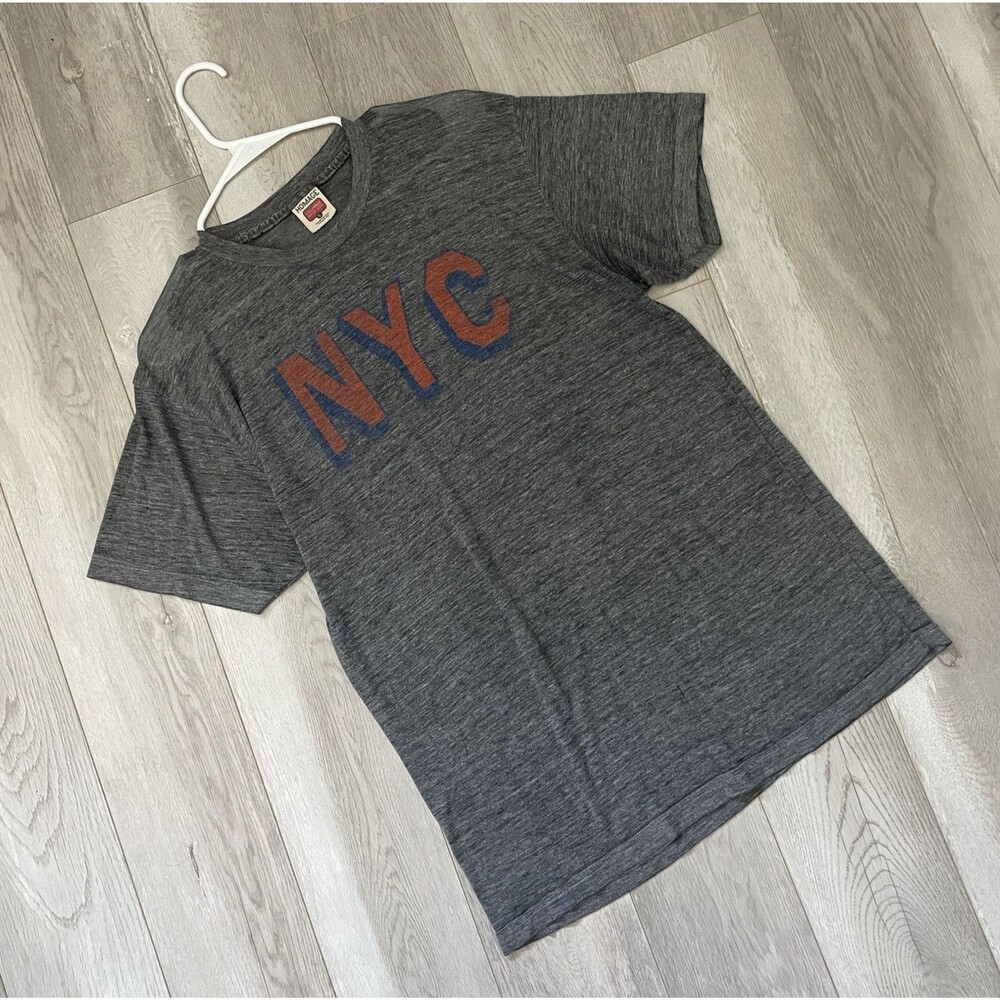 Homage NYC Tshirt crew neck short sleeve knicks mens Gray (large) dad casual